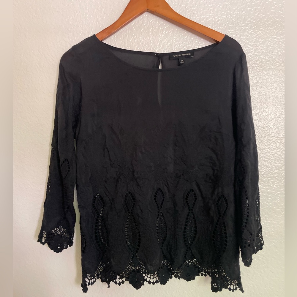 Black Lace Women's Top